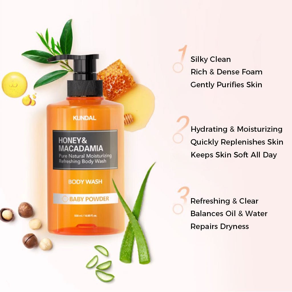 KUNDAL Honey & Macadamia Pure Body Wash 500ml