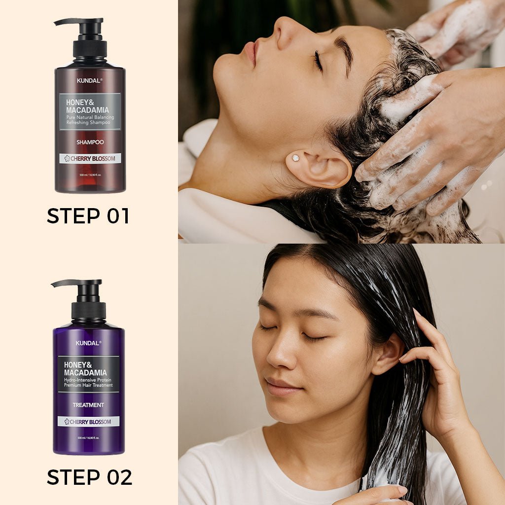 KUNDAL Macadamia Shampoo & Hair Treatment Set